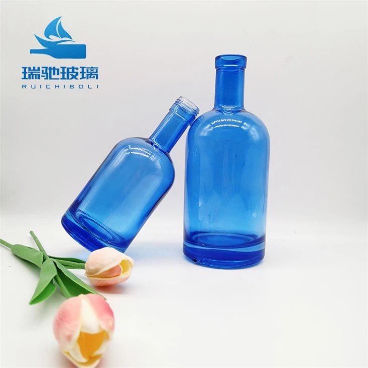 500ml Blue Glass Wine Bottles