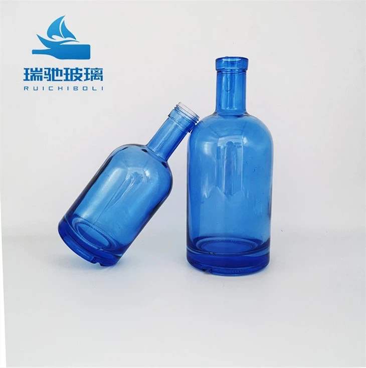 500ml Blue Glass Wine Bottles