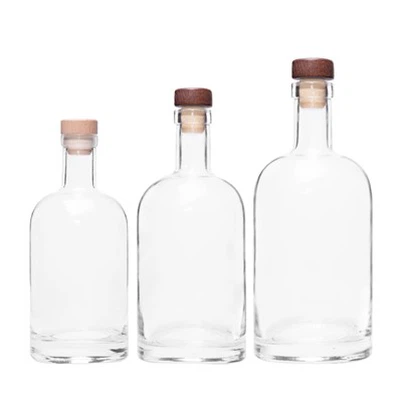 Garrafa de vidro de vodka de 750 ml com preço competitivo com rolha