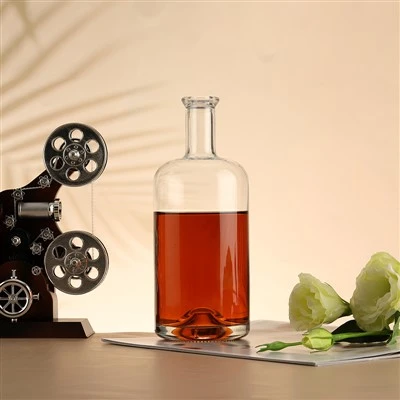 Garrafas de vidro transparente para conhaque 500ml