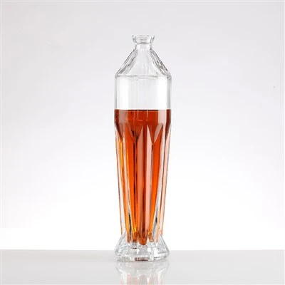 Garrafas de vidro de rum premium com preço de fábrica com rolhas